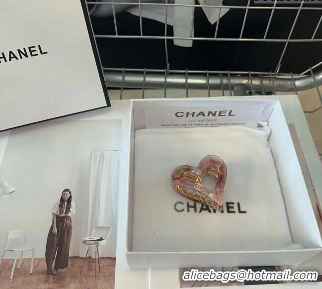 Grade Design Chanel Heart Hair Clip 0912 Light Purple 2024