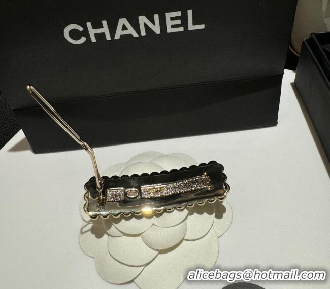 Famous Brand Chanel Hair Clip 0912 Gold/Black 2024