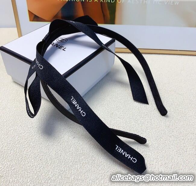 Well Crafted Chanel Bow Headband CH101040 Black 2024