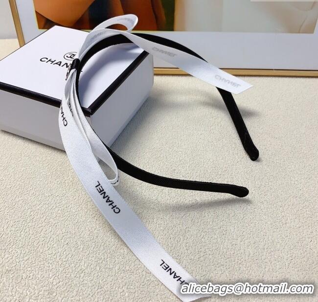Cheap Design Chanel Bow Headband CH101040 White 2024
