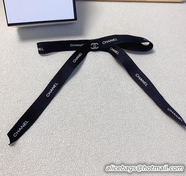 Good Taste Chanel Bow Hair Pin CH101039 Black 2024