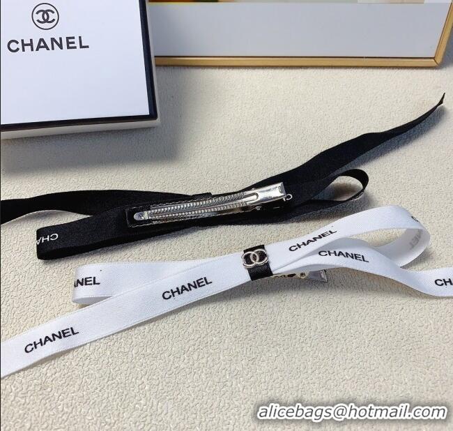 Famous Brand Chanel Bow Hair Pin CH101039 White 2024