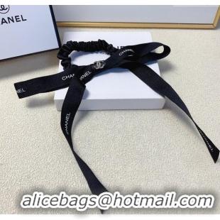 Top Quality Chanel Bow Hair Tie CH101041 Black 2024