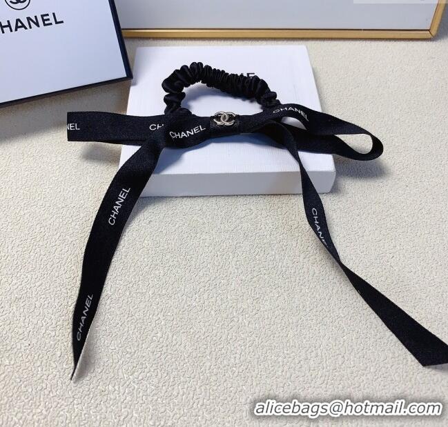 Top Quality Chanel Bow Hair Tie CH101041 Black 2024