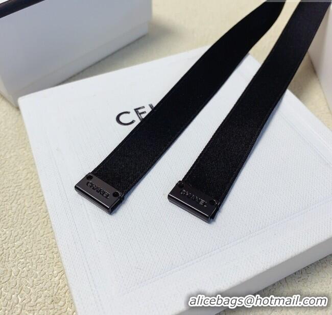Fashion Discount Chanel Bow Hair Tie CH101042 Black 2024