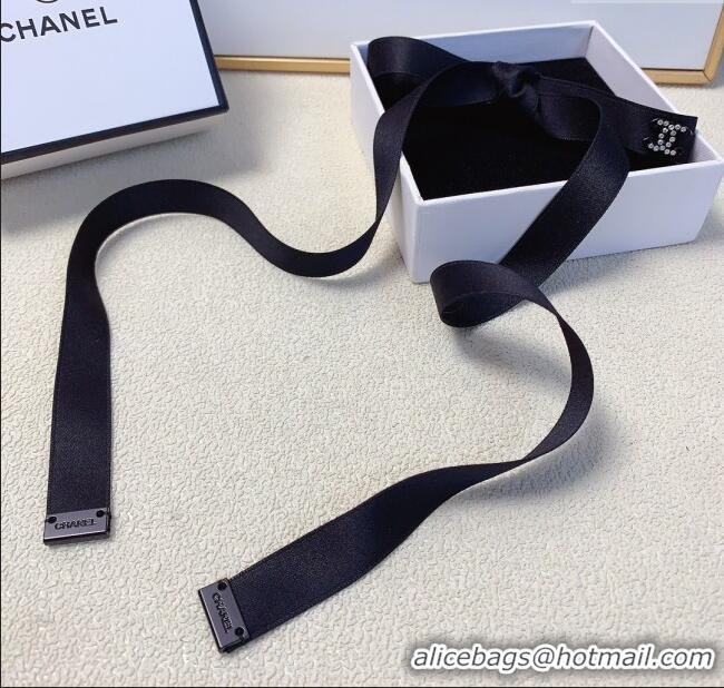Fashion Discount Chanel Bow Hair Tie CH101042 Black 2024