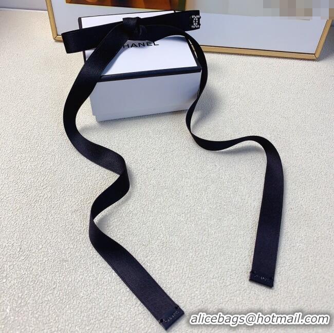 Fashion Discount Chanel Bow Hair Tie CH101042 Black 2024