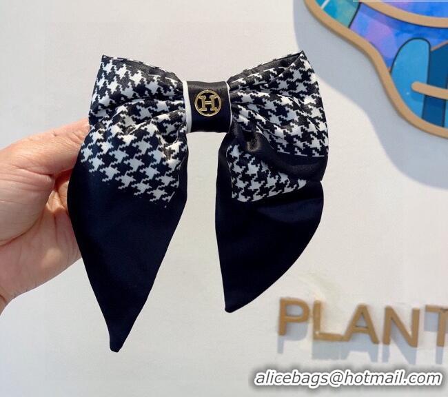 Trendy Design Hermes Bow Hair Clip 1023 Black 2024