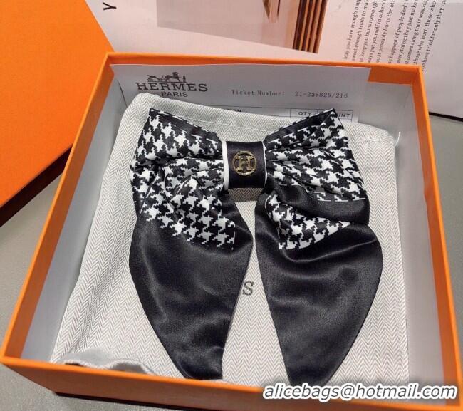 Trendy Design Hermes Bow Hair Clip 1023 Black 2024