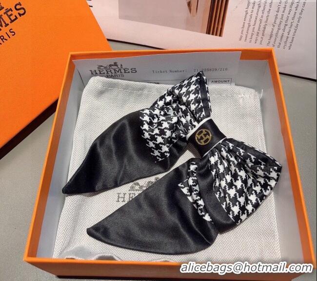 Trendy Design Hermes Bow Hair Clip 1023 Black 2024