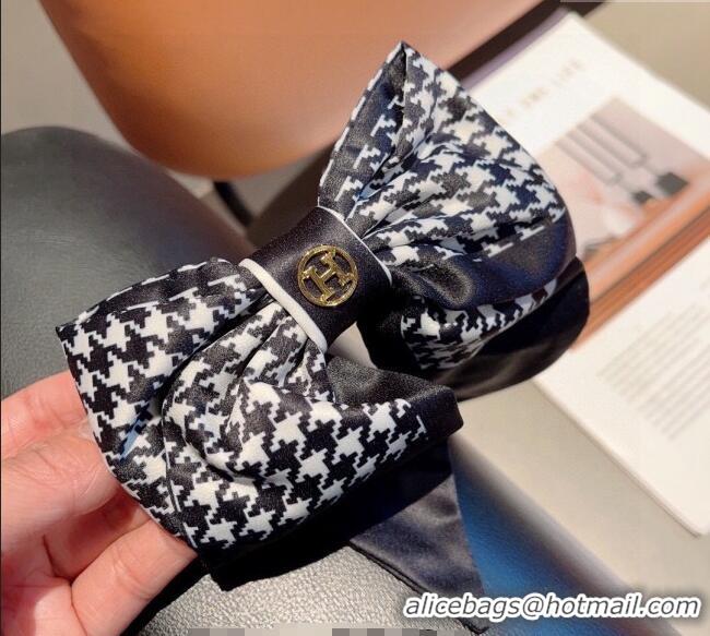 Trendy Design Hermes Bow Hair Clip 1023 Black 2024