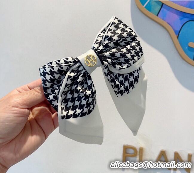 Inexpensive Hermes Bow Hair Clip 1023 White 2024