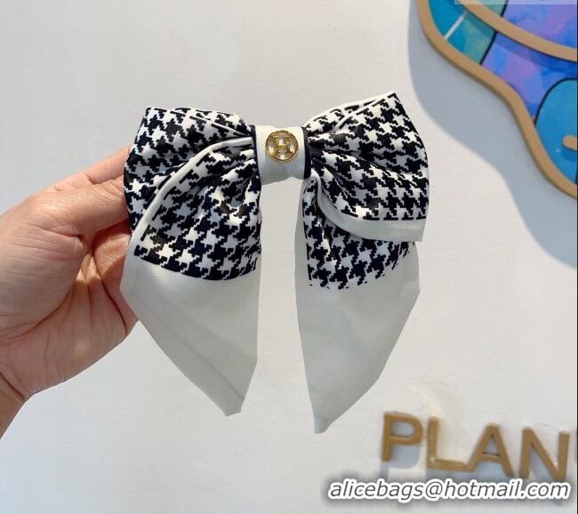Inexpensive Hermes Bow Hair Clip 1023 White 2024