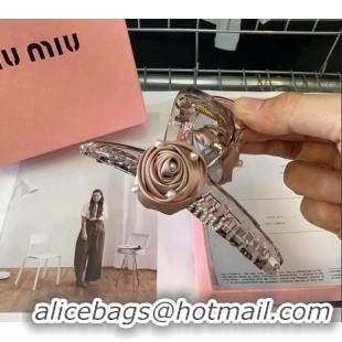 Popular Style Miu Miu Rose Bloom Hair Clip 1023 Beige 2024