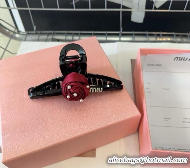 Traditional Specials Miu Miu Rose Bloom Hair Clip 1023 Black 2024
