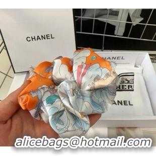 Buy New Cheap Hermes Print Hair Ring 1023 Orange 2024