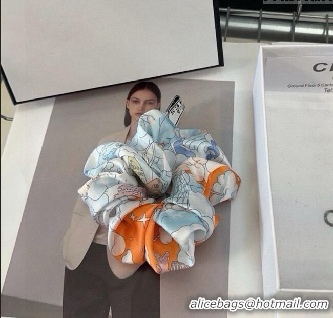Buy New Cheap Hermes Print Hair Ring 1023 Orange 2024