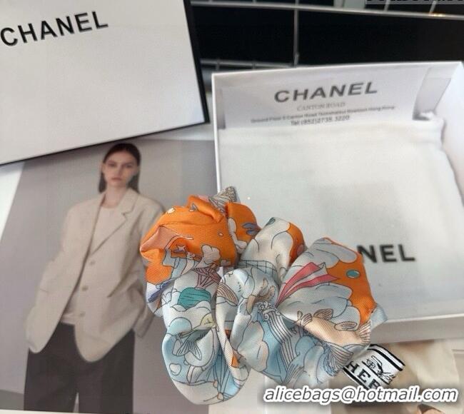 Buy New Cheap Hermes Print Hair Ring 1023 Orange 2024