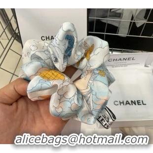 Grade Cheapest Hermes Print Hair Ring 1023 Blue 2024
