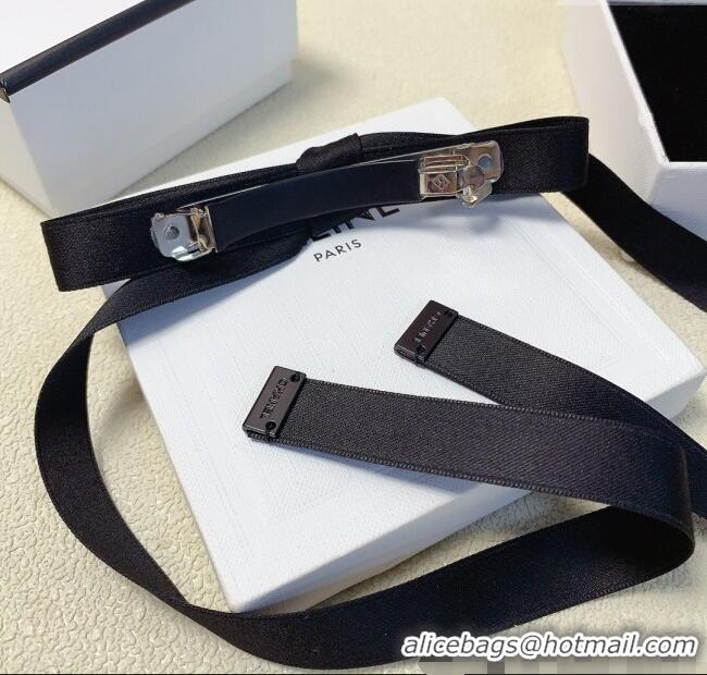 Trendy Design Chanel Long Bow Hair Clip AAA428 Black 2024