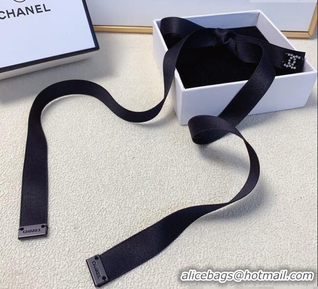 Trendy Design Chanel Long Bow Hair Clip AAA428 Black 2024