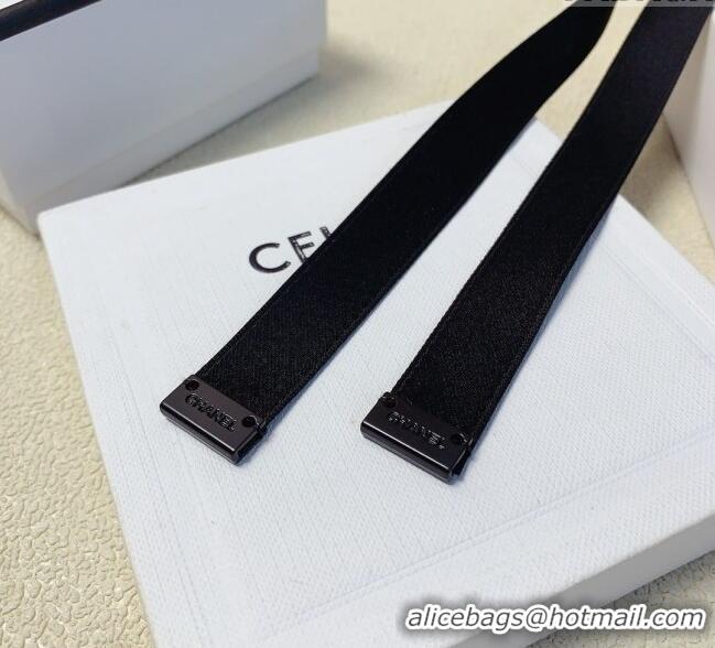 Trendy Design Chanel Long Bow Hair Clip AAA428 Black 2024