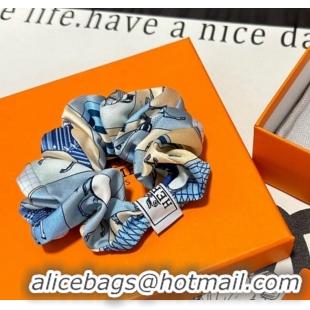 Cheap Price Hermes Printed Hairring 1129 Blue 2024