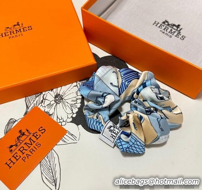 Cheap Price Hermes Printed Hairring 1129 Blue 2024