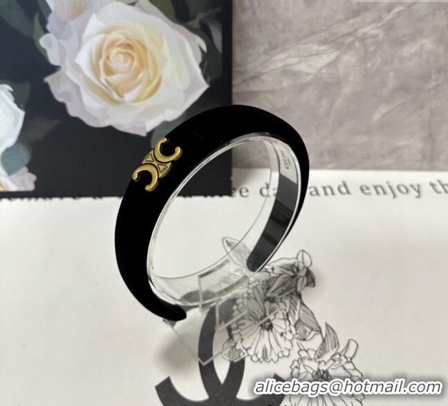 Best Price Celine Velvet Headband 1129 Black 2024
