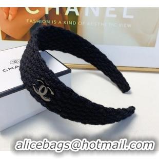 Hot Style Chanel Crochet Headband 1129 Black 2024