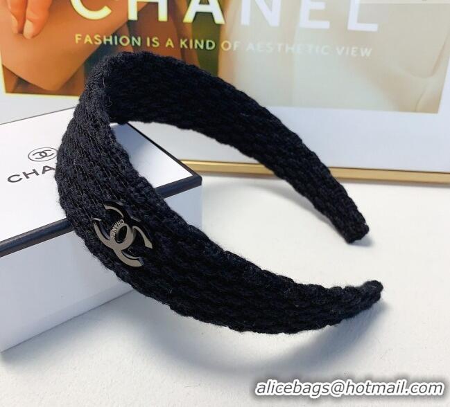 Hot Style Chanel Crochet Headband 1129 Black 2024
