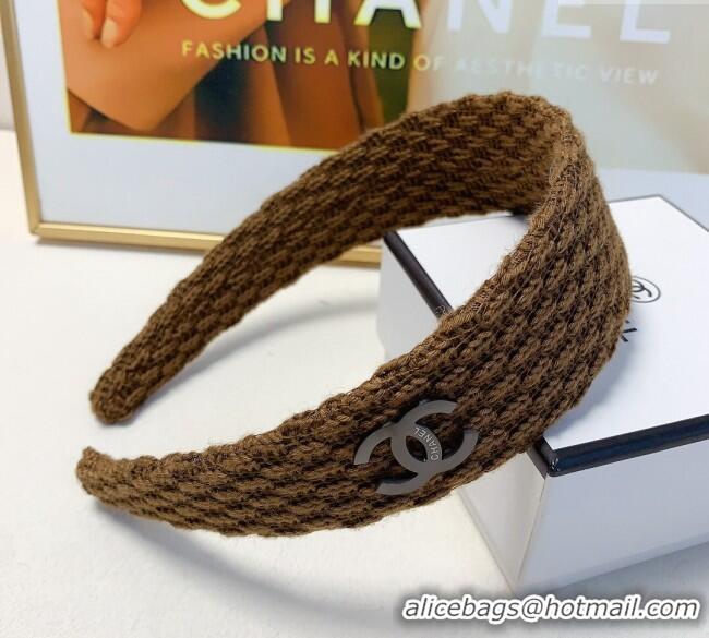 Top Grade Chanel Crochet Headband 1129 Khaki 2024