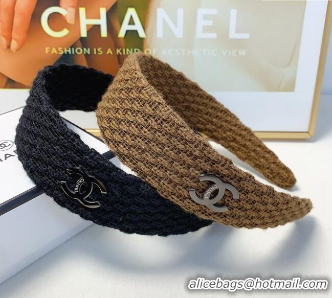 Top Grade Chanel Crochet Headband 1129 Khaki 2024