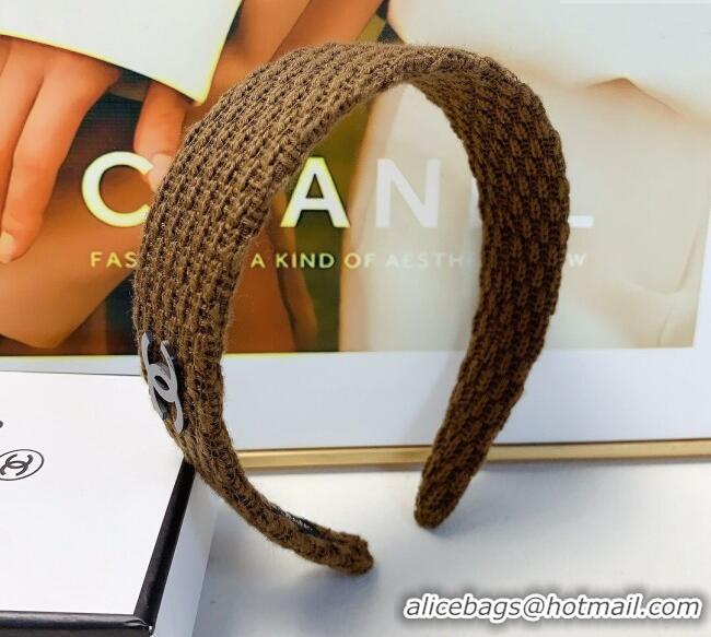 Top Grade Chanel Crochet Headband 1129 Khaki 2024