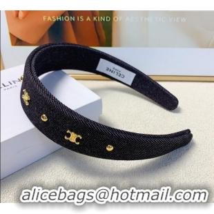 Reasonable Price Celine Denim Headband 1129 Black 2024