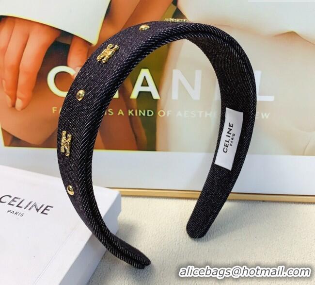 Reasonable Price Celine Denim Headband 1129 Black 2024