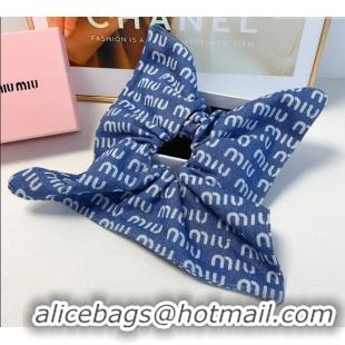 Affordable Price Miu Miu Denim Square Hairring F1129 Blue 2024