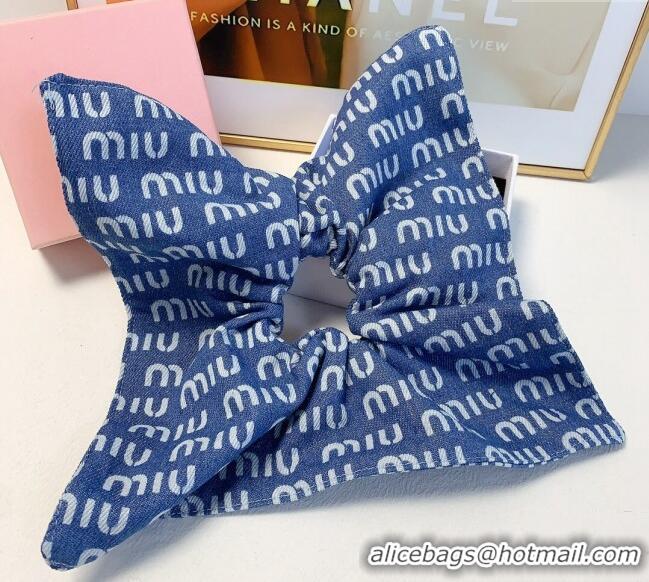 Affordable Price Miu Miu Denim Square Hairring F1129 Blue 2024