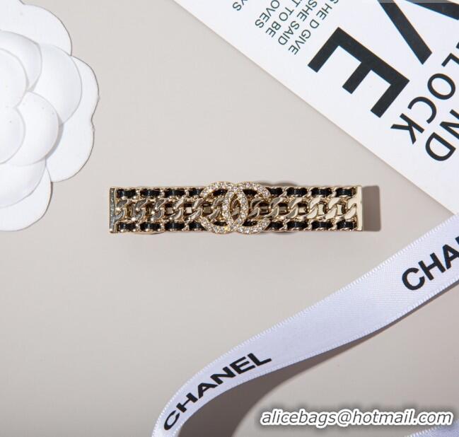 Fashion Discount Chanel Hair Clip CH113003 Black/Gold 2024