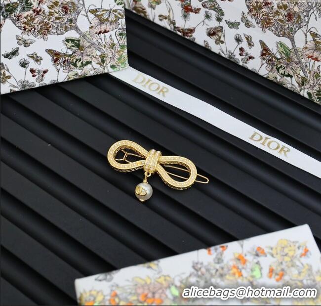 Best Grade Dior Bow Hair Clip D113005 Gold 2024