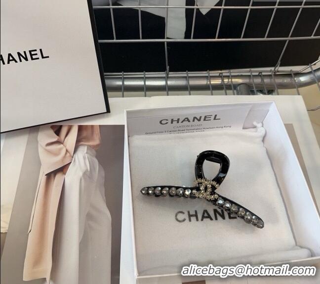 Good Product Chanel Hair Clip with Strass 0311 Black 2025