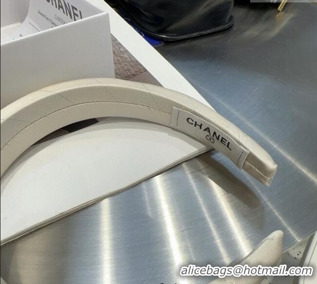Luxury Cheap Chanel Headband with Metal-Tone CC 0311 White 2025