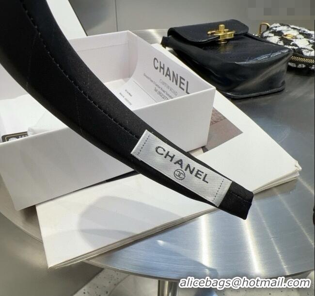 Grade Quality Chanel Headband with Metal-Tone CC 0311 Black 2025