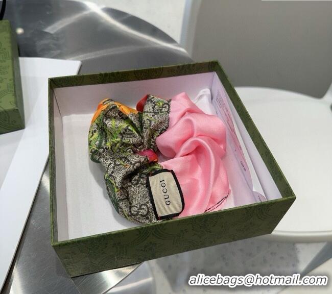 Most Popular Gucci Flora Printed Hairring G0311 Pink 2025