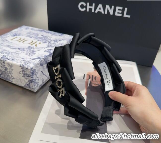 Good Looking Dior Headband with Bow CD0311 Black 2025