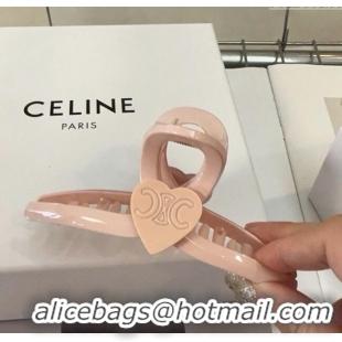 Traditional Discount Celine Heart Hair Clip CE0311 Nude Pink 2025