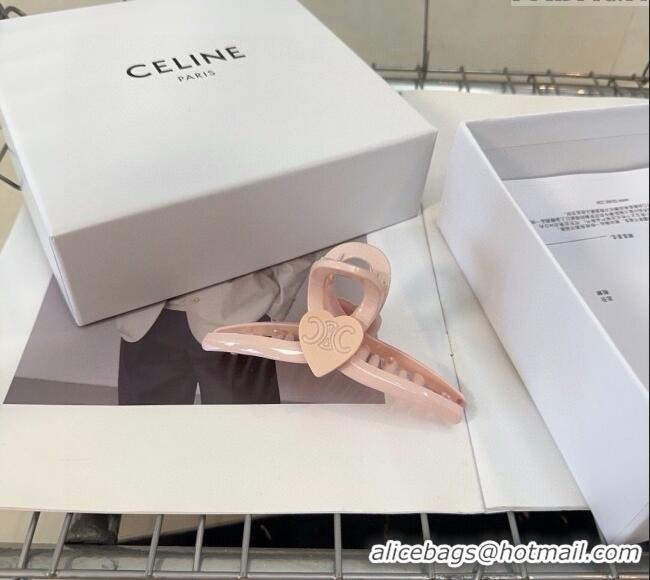 Traditional Discount Celine Heart Hair Clip CE0311 Nude Pink 2025