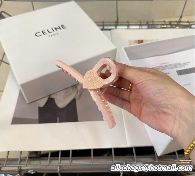 Traditional Discount Celine Heart Hair Clip CE0311 Nude Pink 2025