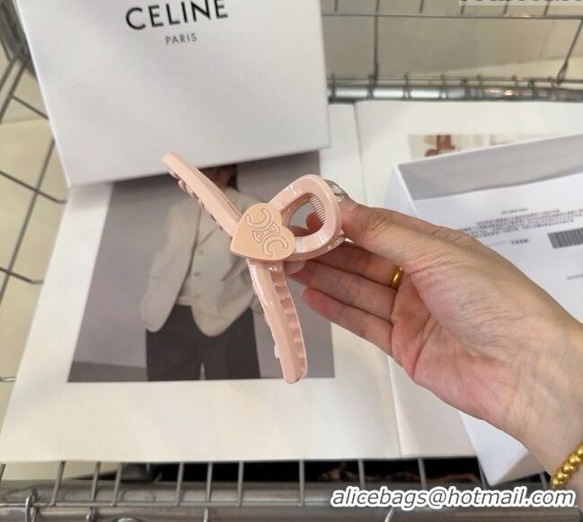 Traditional Discount Celine Heart Hair Clip CE0311 Nude Pink 2025