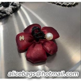 Buy Luxurious Chanel Bloom Hair Clip 0311 Red 2025